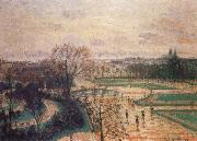 The Tuileries Gardens in Rain Camille Pissarro